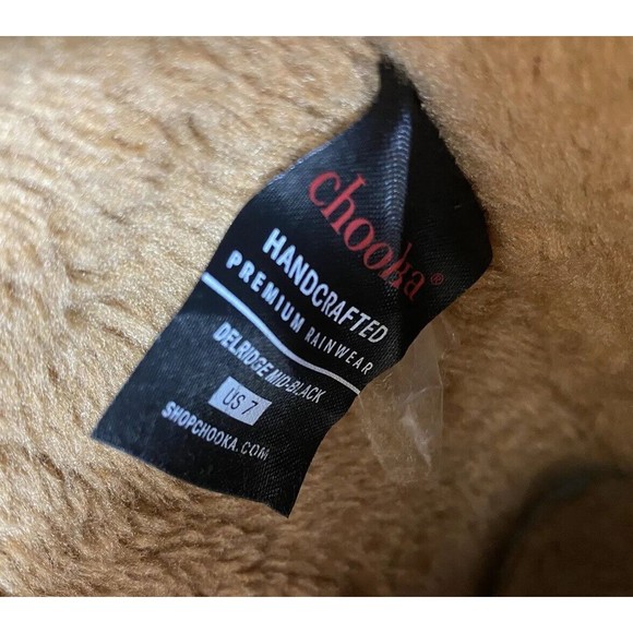 Chooka Delridge Fleece Lined Mid Calf Waterproof Rain Boots Womens Size 7 Black - Picture 14 of 16